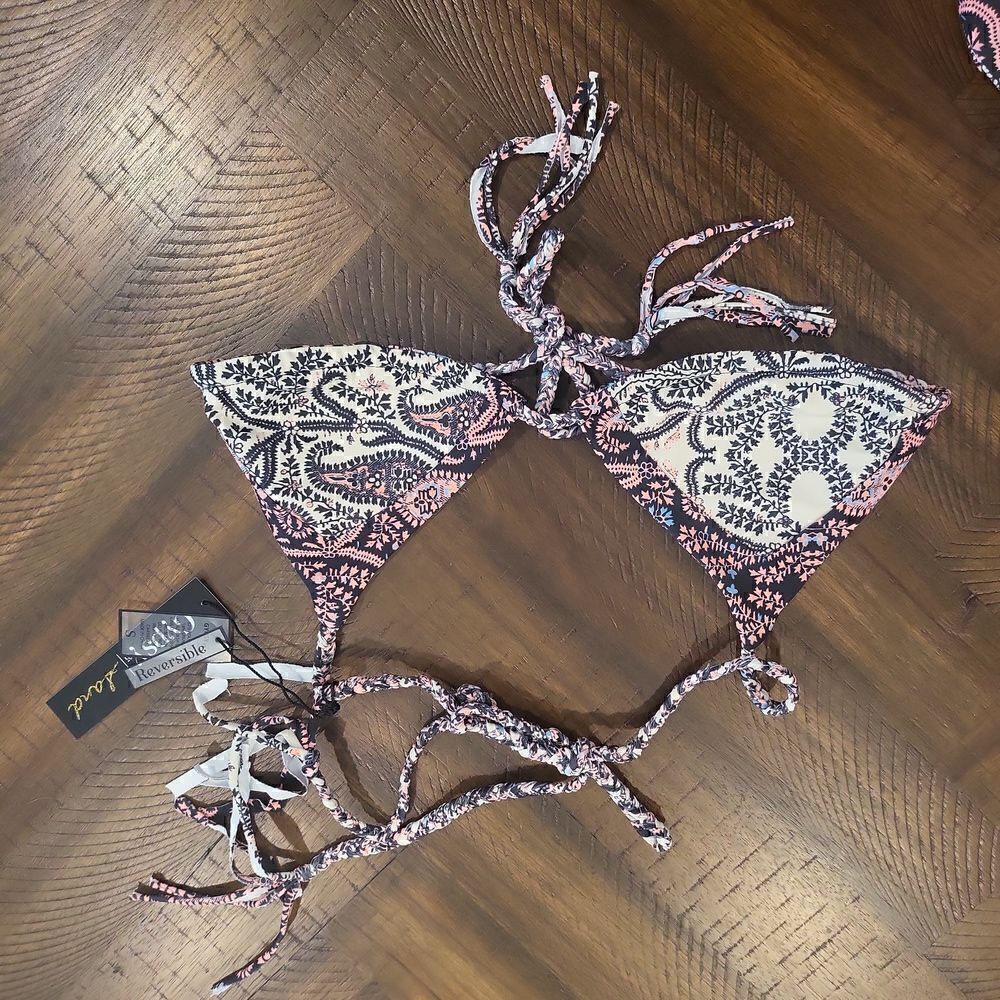 Reversible String Bikini Set Paisley and floral Small - Picture 4 of 4